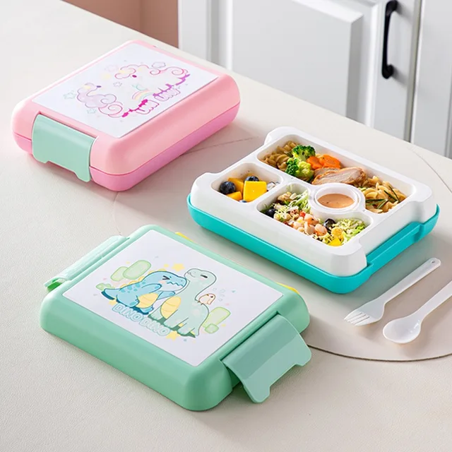 Cute Dino & Unicorn BPA Free & Food Grade Plastic Lunch Box