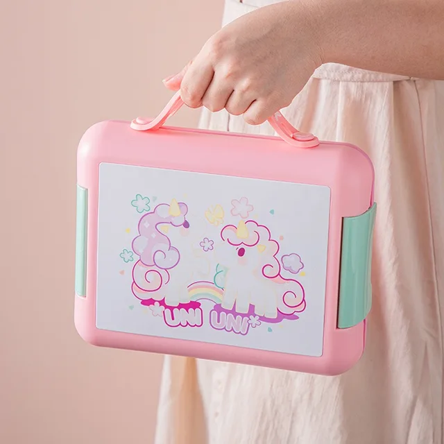 Cute Dino & Unicorn BPA Free & Food Grade Plastic Lunch Box