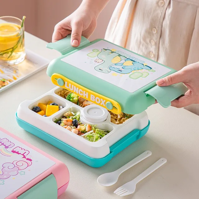 Cute Dino & Unicorn BPA Free & Food Grade Plastic Lunch Box