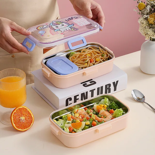 Deluxe 2 Compartment SS Lunch Box