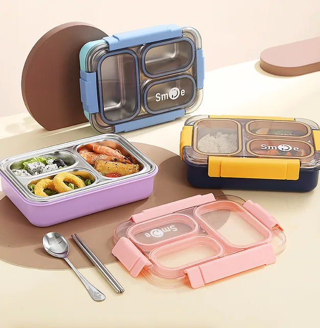 3 Grid Smile SS Lunch Box