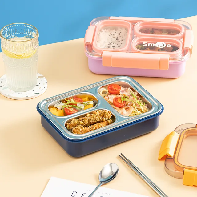 3 Grid Smile SS Lunch Box