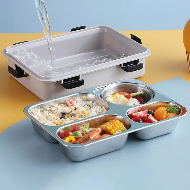 4 in 1 SS Lunch Box With Bowl