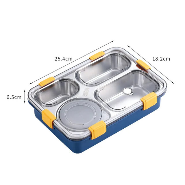 4 in 1 SS Lunch Box With Bowl