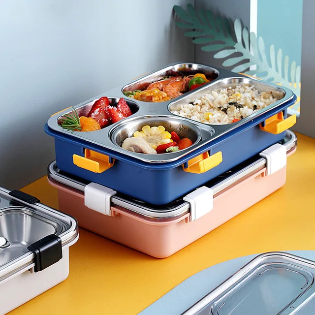 4 in 1 SS Lunch Box With Bowl