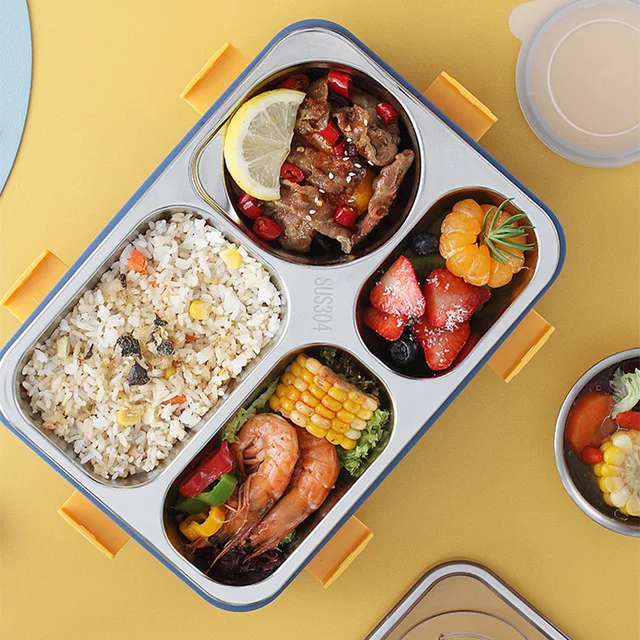 4 in 1 SS Lunch Box With Bowl