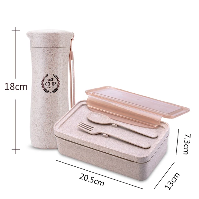 Organic Wheat Straw Fibre Lunch Set