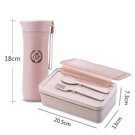 Organic Wheat Straw Fibre Lunch Set