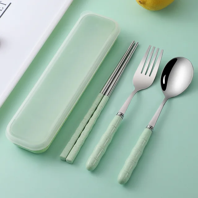 Home Spoon, Fork & Chopstick set with case