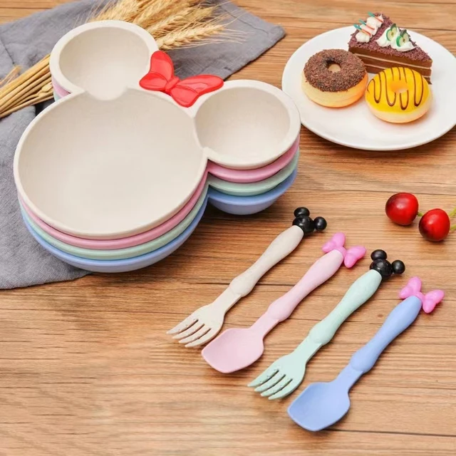 Mickey Mouse Feeding Set - Wheat Straw Fibre