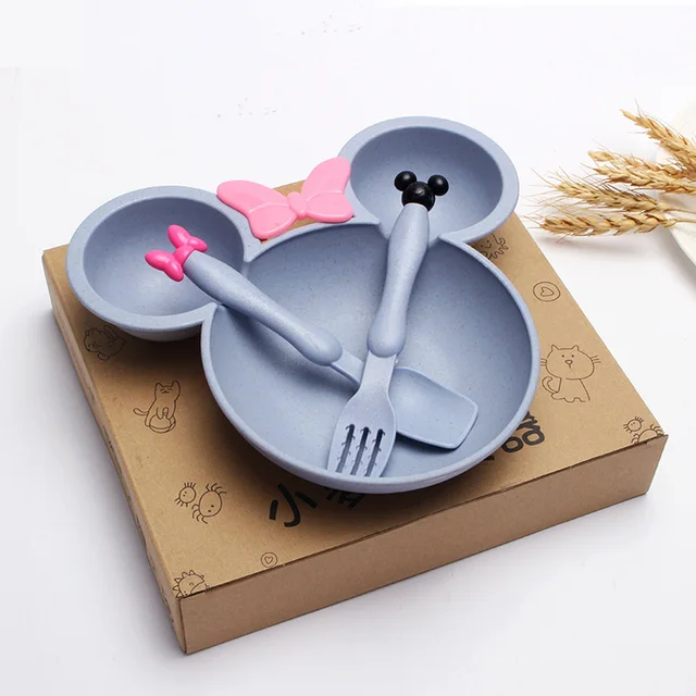 Mickey Mouse Feeding Set - Wheat Straw Fibre