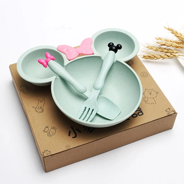 Mickey Mouse Feeding Set - Wheat Straw Fibre