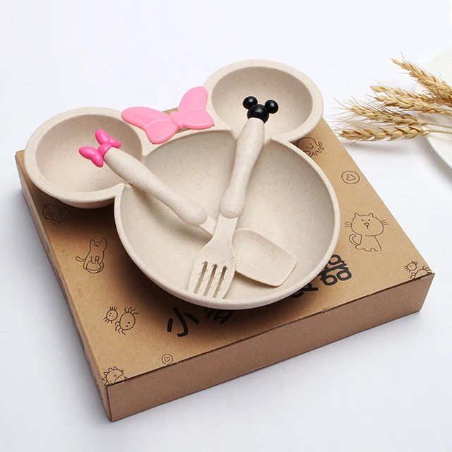 Mickey Mouse Feeding Set - Wheat Straw Fibre