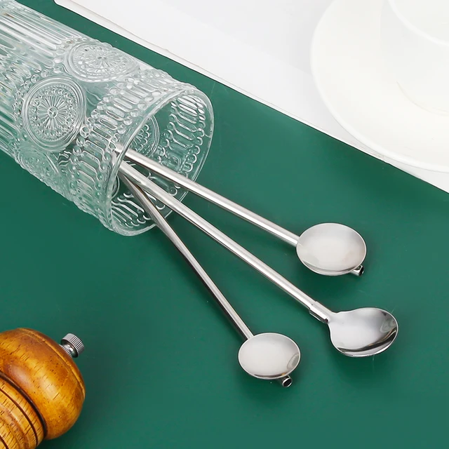 Spoon Straw Set, Creative Stainless Steel - Dual Functionality & Eco-Friendly - Set of 6