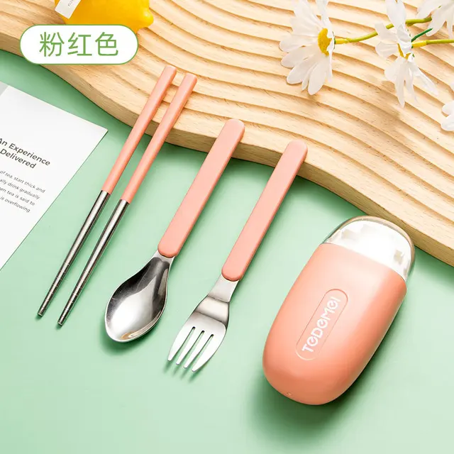 Compact Foldable Stainless Steel Cutlery Set