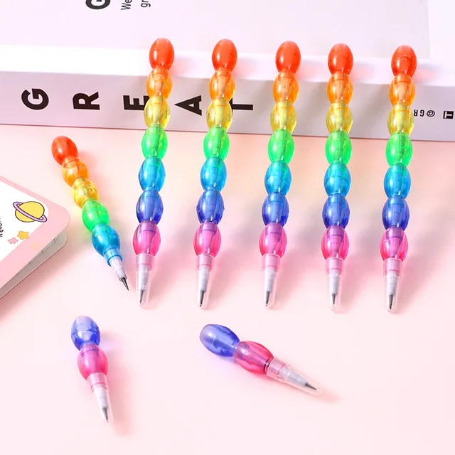 Rainbow Colour Brick Stack Pencil (Set of 4)