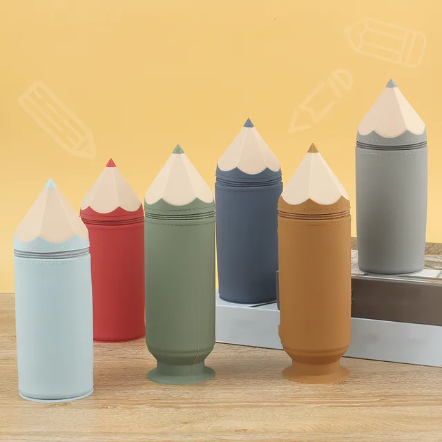 Silicone Pencil Shape Stationary Pouch for Kids