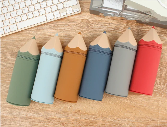 Silicone Pencil Shape Stationary Pouch for Kids