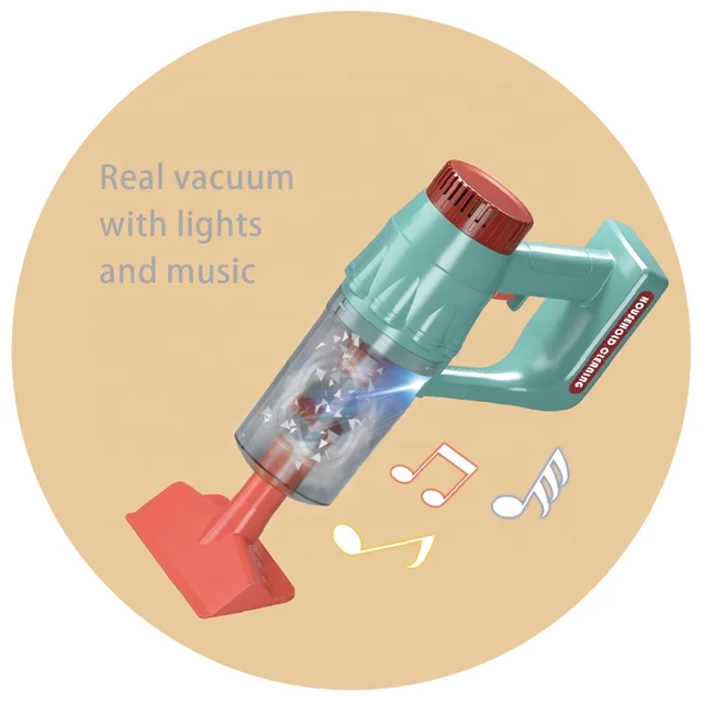 Vacuum Cleaner Toy with Light Music & Suction for Little Helper