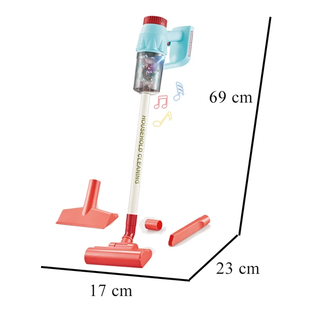 Vacuum Cleaner Toy with Light Music & Suction for Little Helper