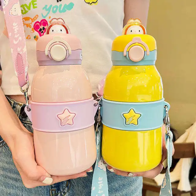 CUTE STARS INSULATED SS FLASK BOTTLE -  490 ML