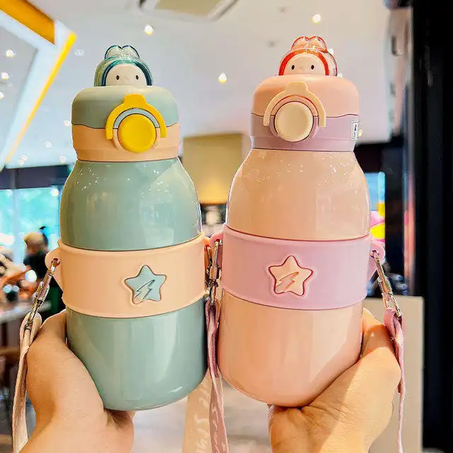 CUTE STARS INSULATED SS FLASK BOTTLE -  490 ML