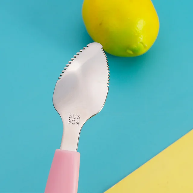 Double Head Baby Spoon Silicone Soft Baby Fruit Scraping Mud Spoon Feeding Spoons Training Scrapping Fruits Children Babies