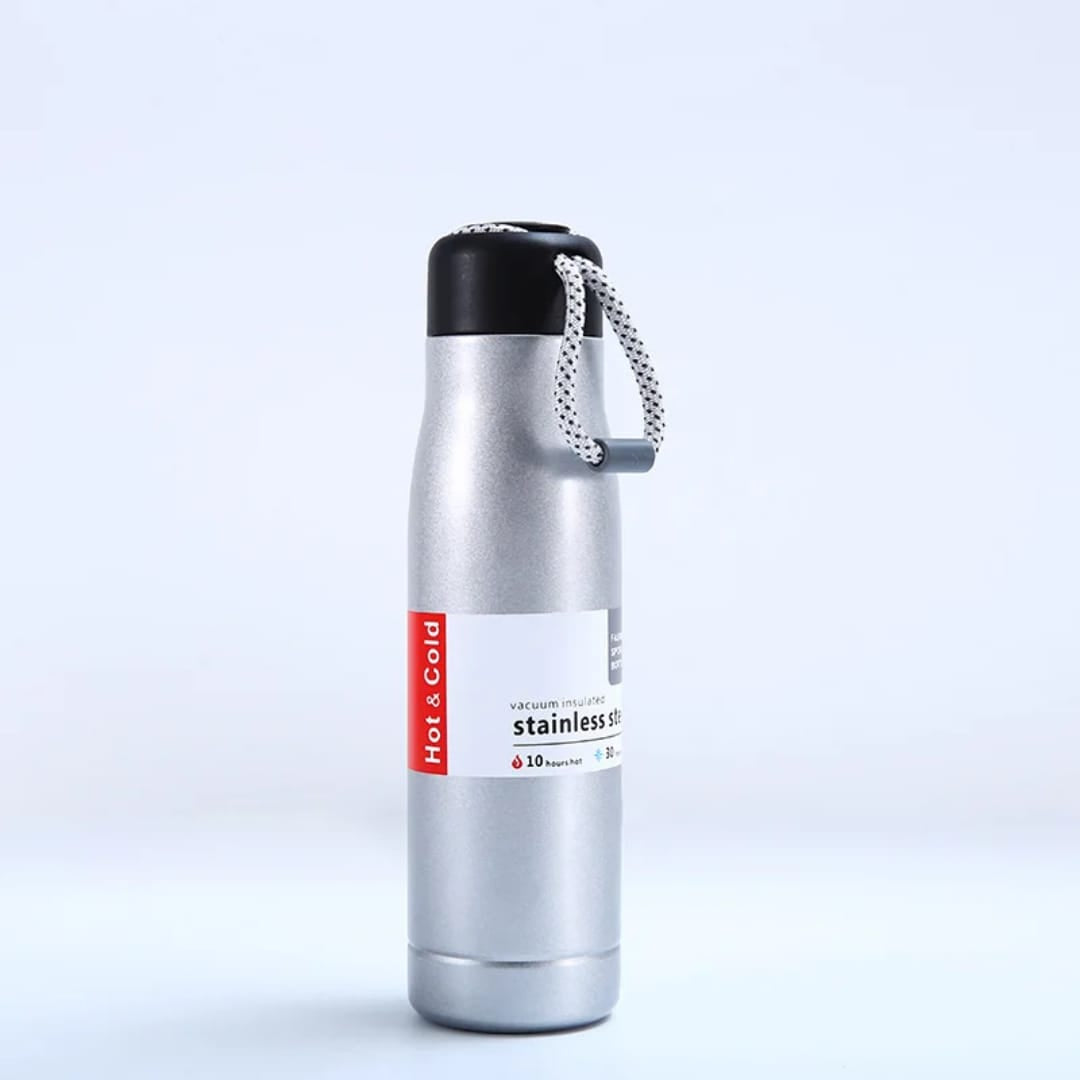 Fashion Sports Stainless Steel Bottle with Rope (580 ml)