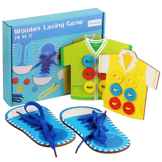 Shoe & Button Lacing Toy for Toddlers