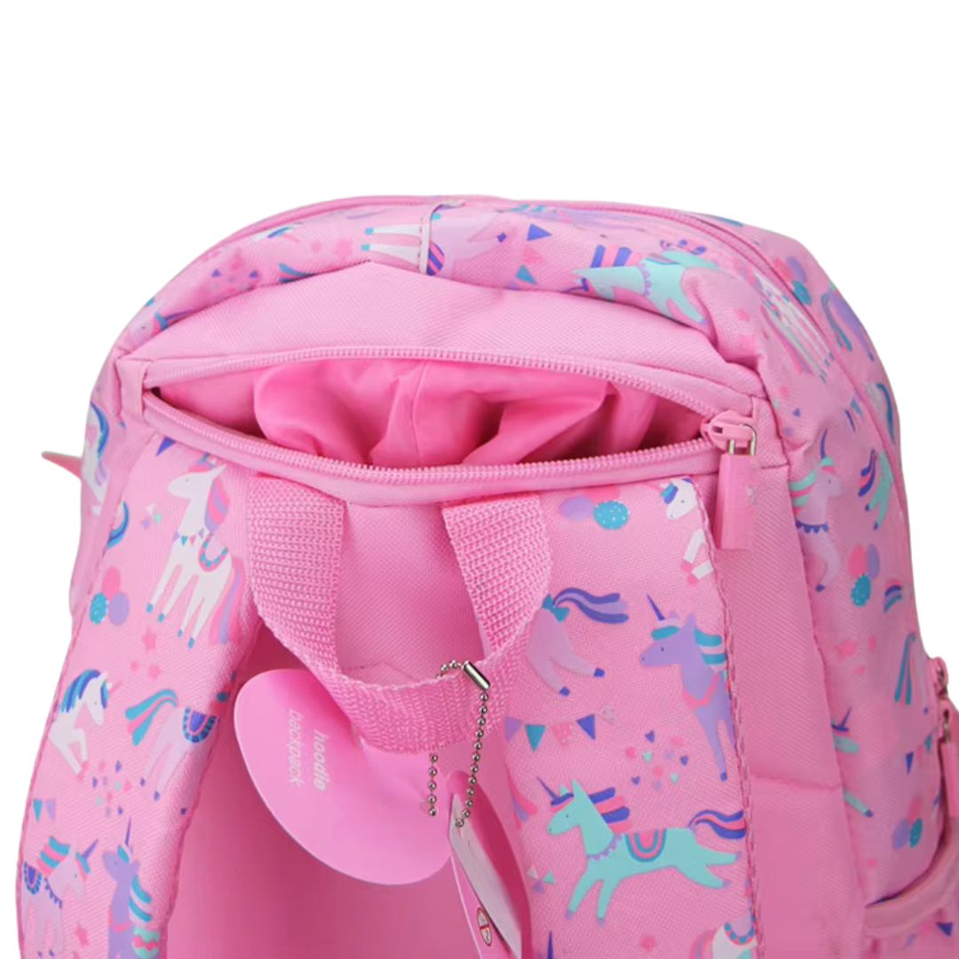 SukiSaku 3D Design Backpack with Hoodie (Unicorn)