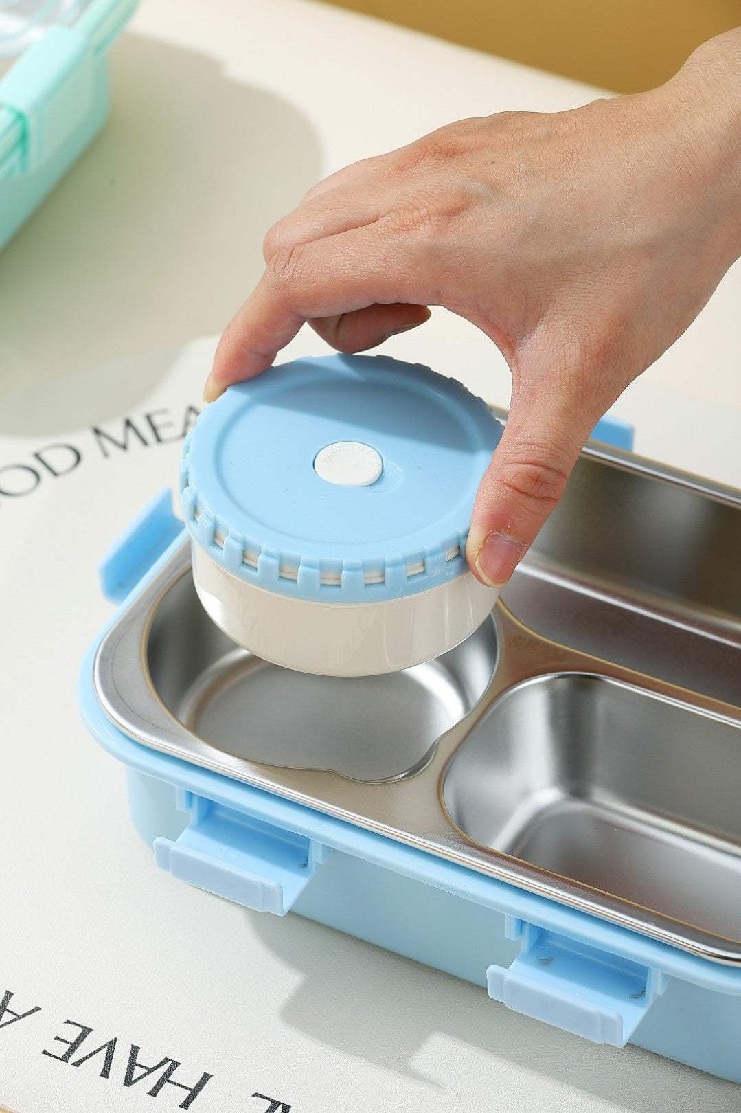 3 Grid Lunch Box With Bowl