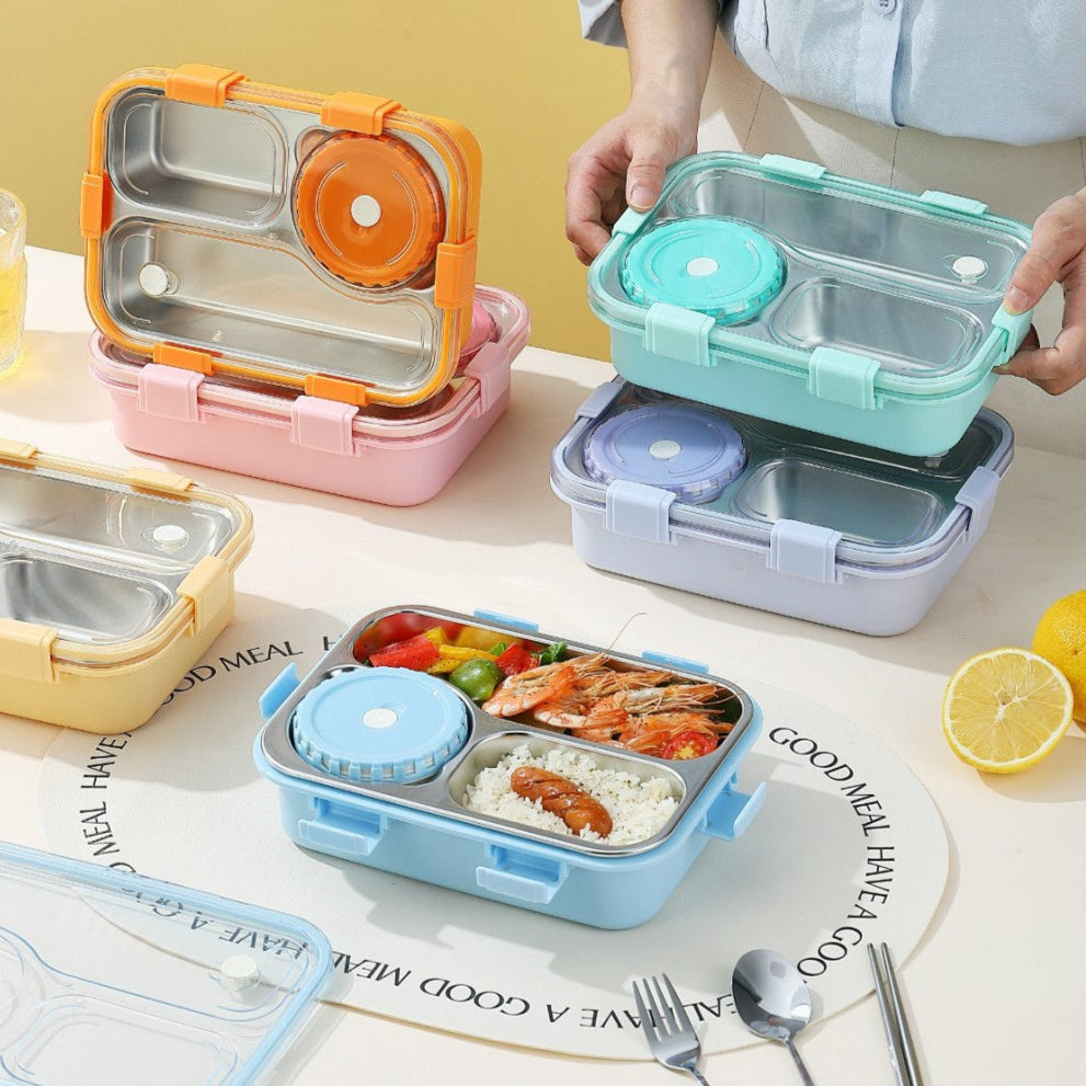 3 Grid Lunch Box With Bowl