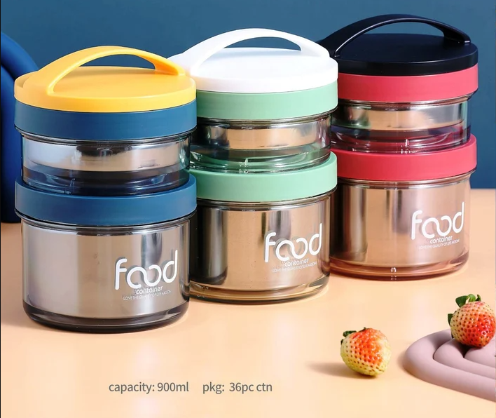 FOOD Double Layer SS Stackable Lunch Box