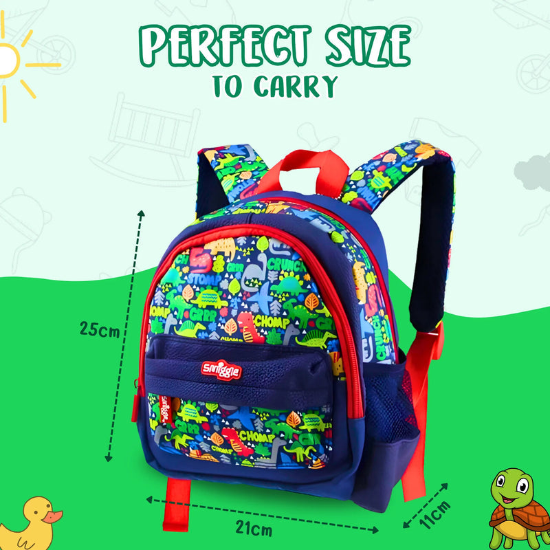 SukiSaku Premium Blue Dino Toddlers Backpack