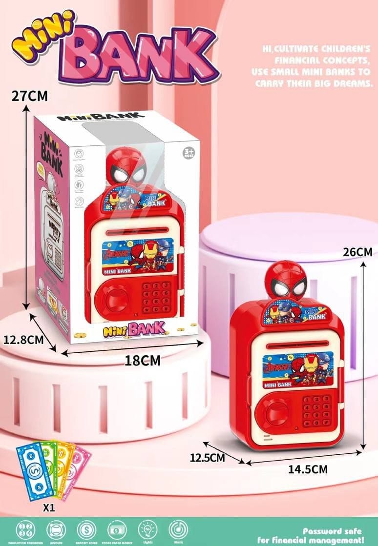 Spiderman Mini Machine Piggy Bank