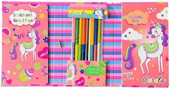 Unicorn/Space Theme 2 in 1 Colouring Book Set