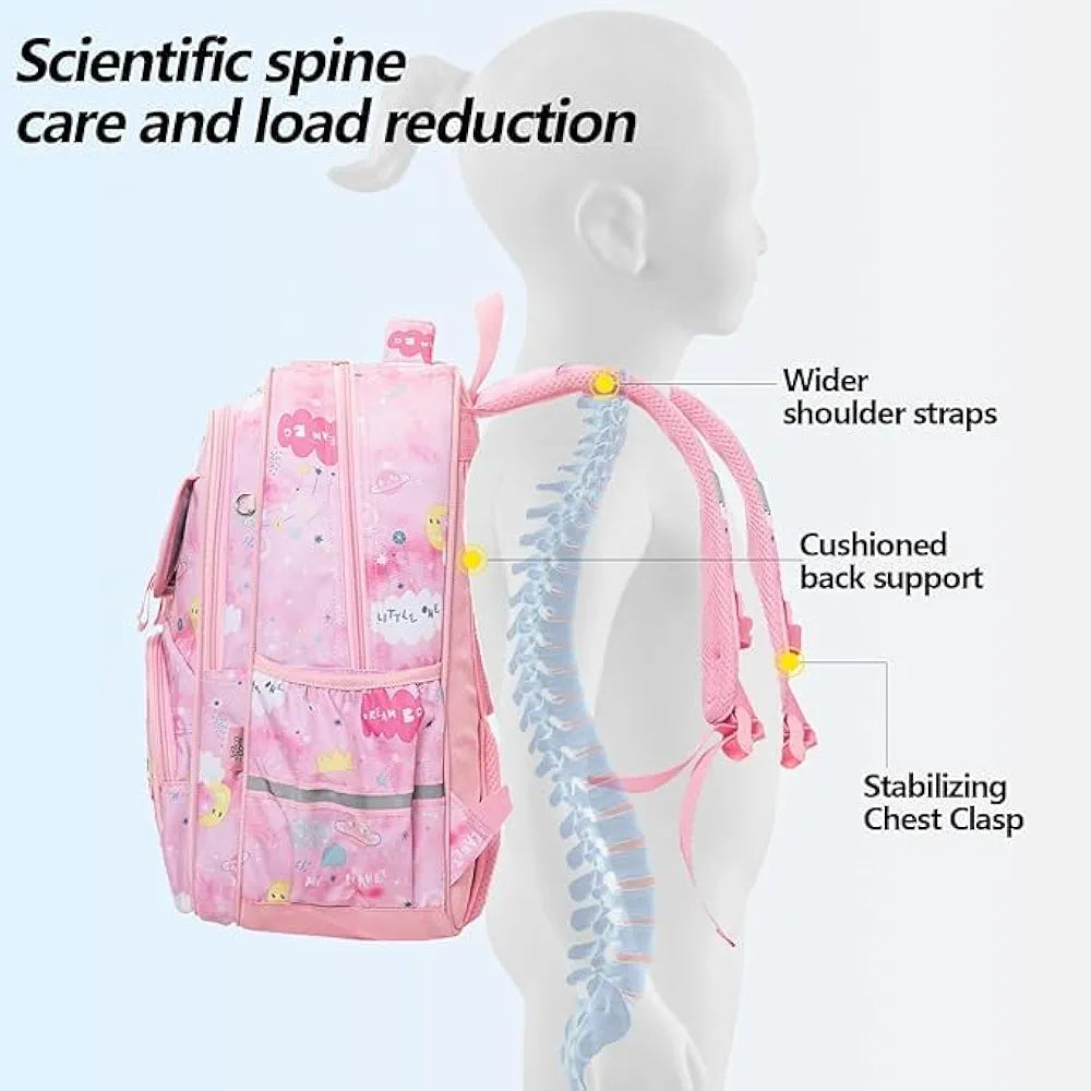 Pink Doodle Premium School Backpack