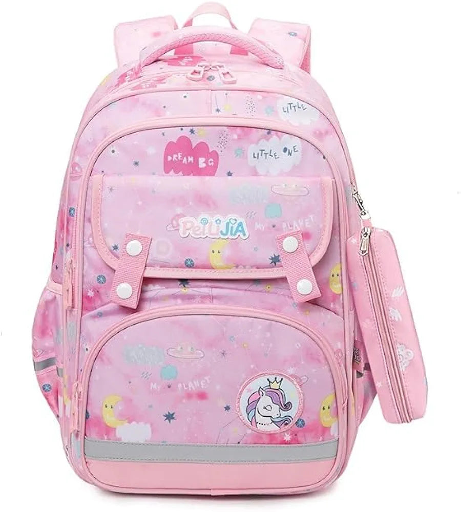 Pink Doodle Premium School Backpack