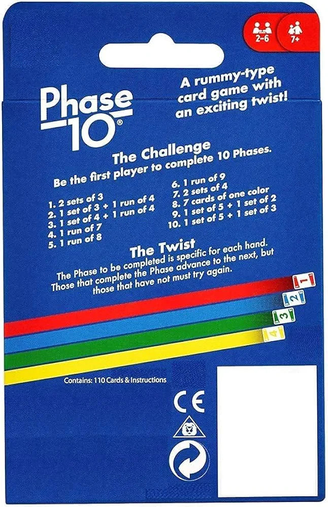 Phase 10 Card Playing Game