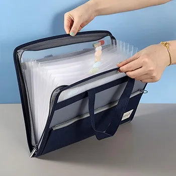 File Folder With Handle & Zipper Lock