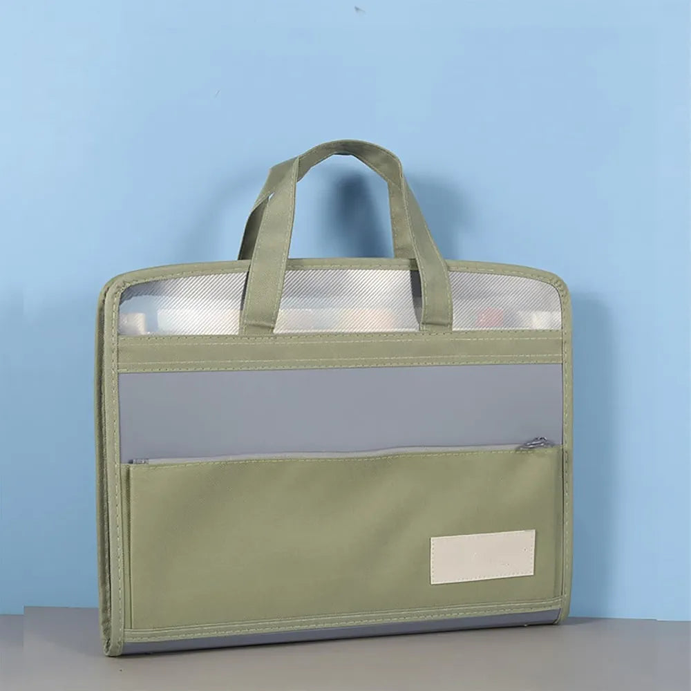 File Folder With Handle & Zipper Lock