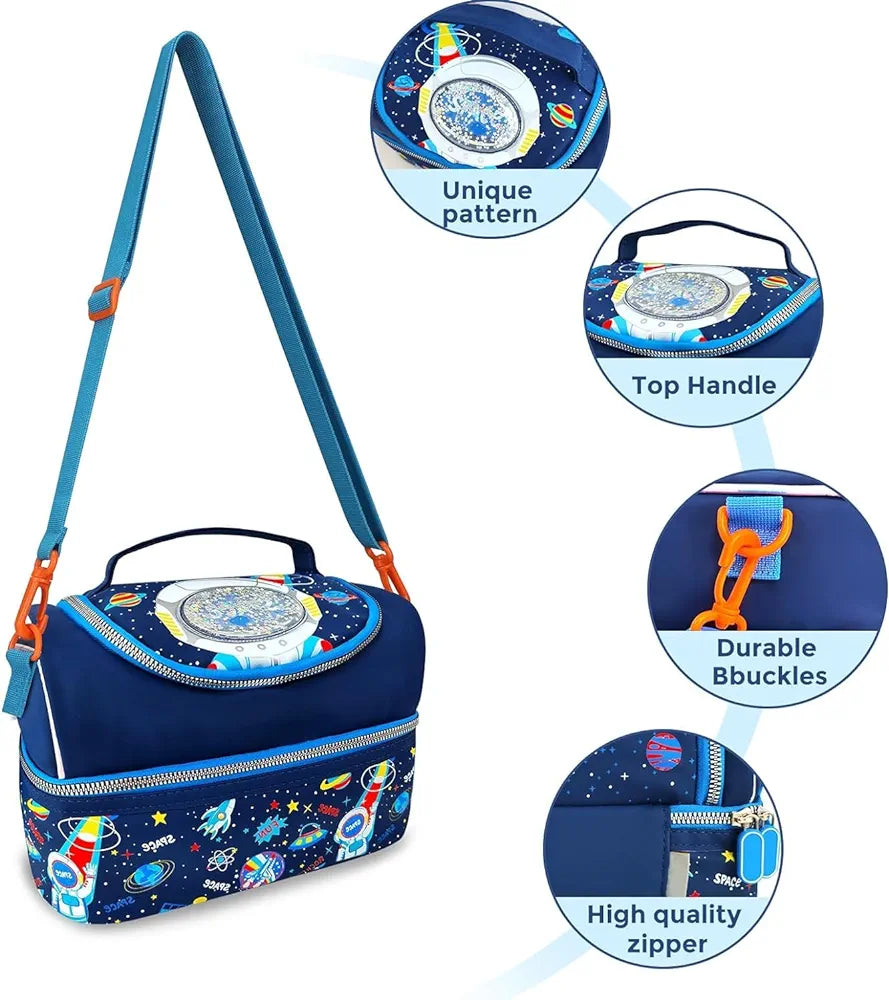 Premium Insulated Double Decker Lunch Bag