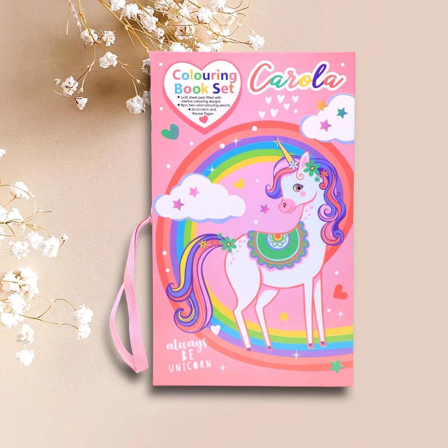 Unicorn/Space Theme 2 in 1 Colouring Book Set