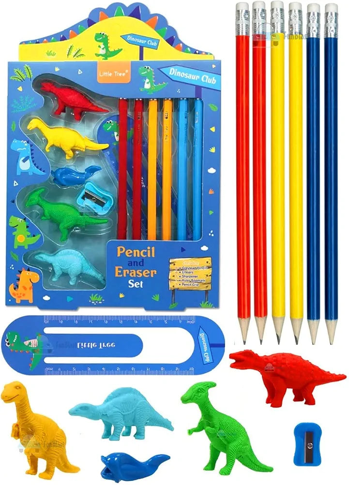 Dinosaur Pencil & Eraser Set