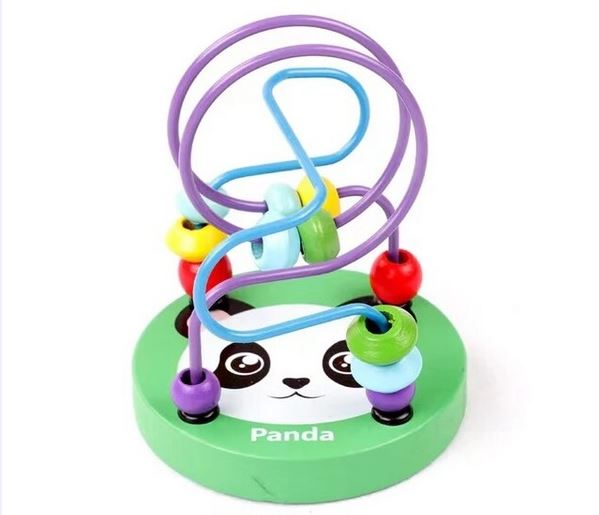 Bead Maze Toy for Toddlers Wooden Colorful Roller Coaster Educational Circle Toys