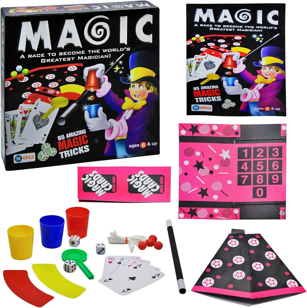 Magic Kit Game with 65 Amazing Tricks | Magician Game for Kids 65 Magic Tricks (Age: 8+)