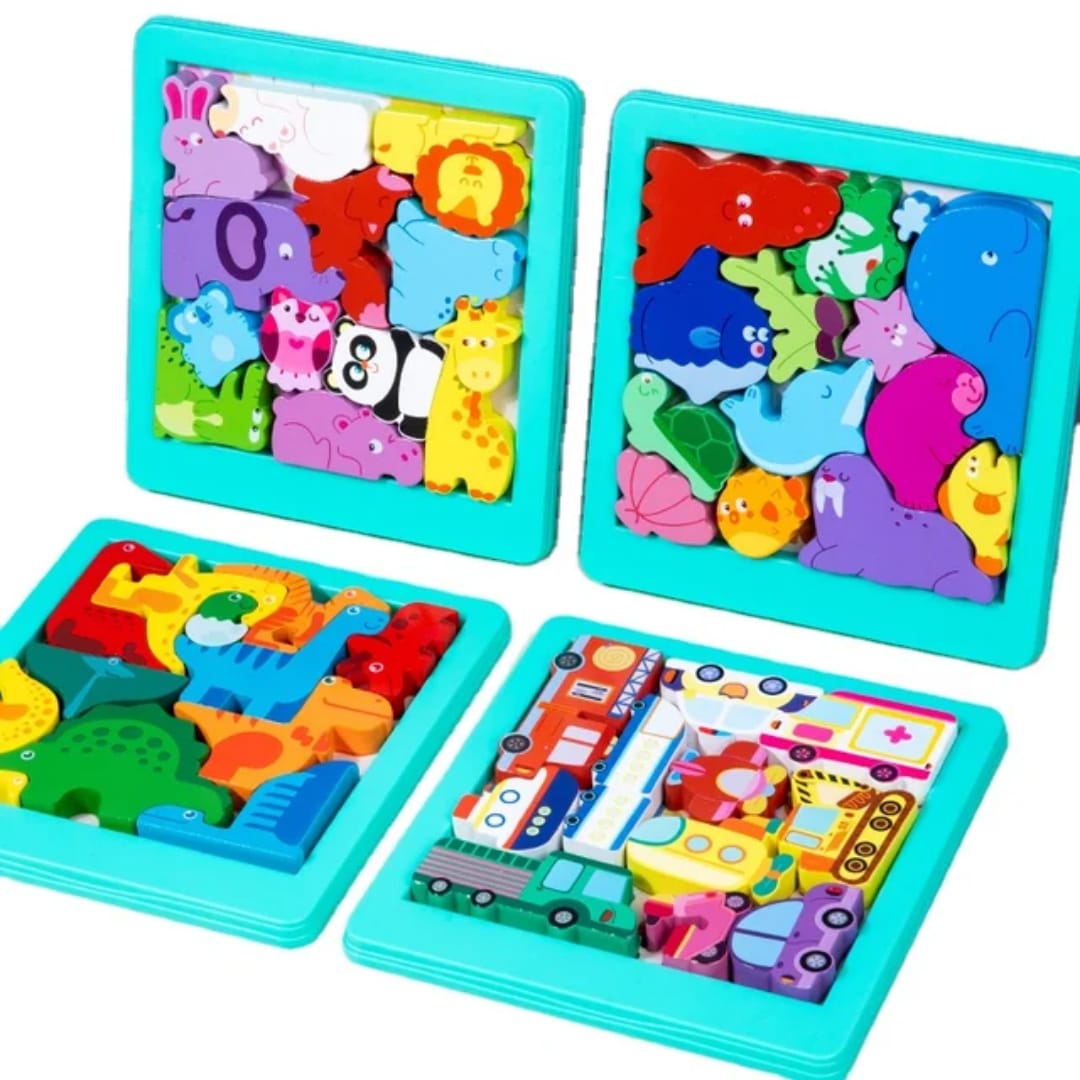 3D piece Early Age Educational Wooden Puzzle