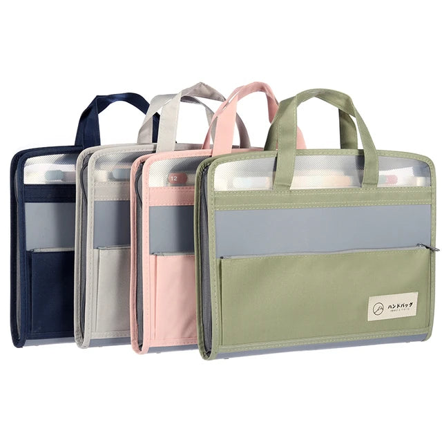 File Folder With Handle & Zipper Lock