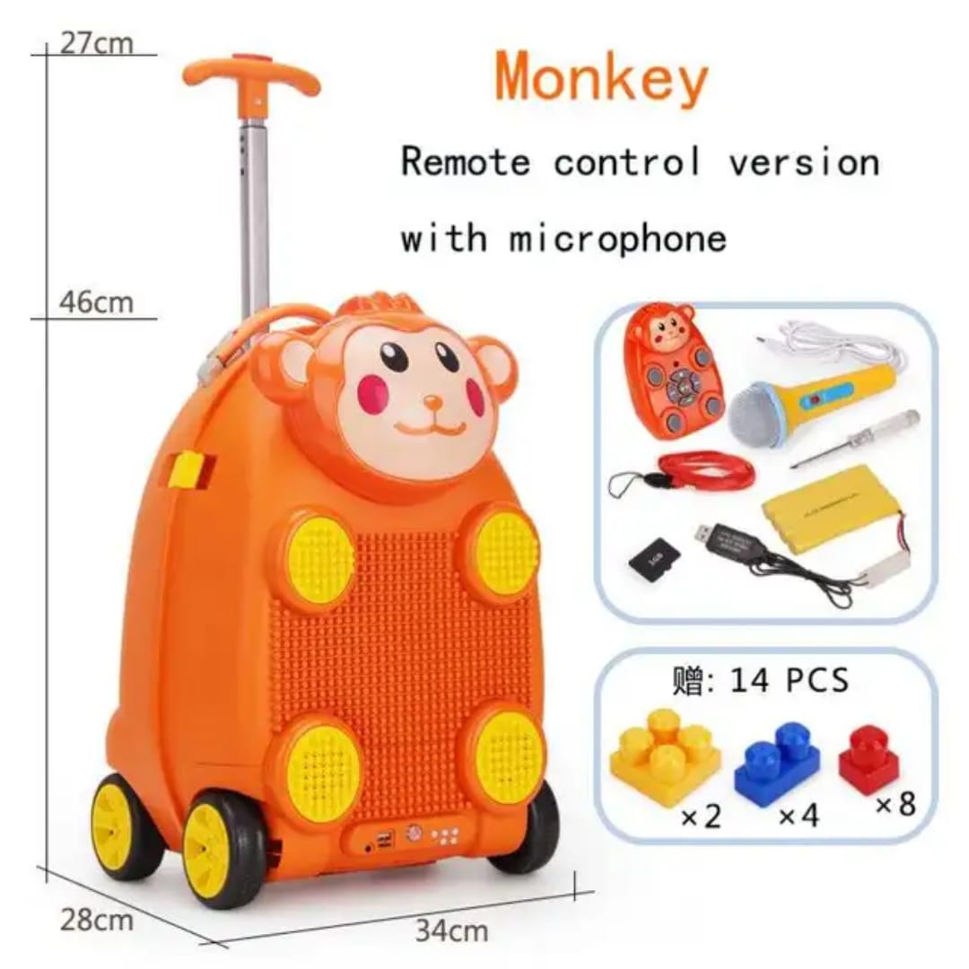 Animal Theme Trolley Luggage Bag