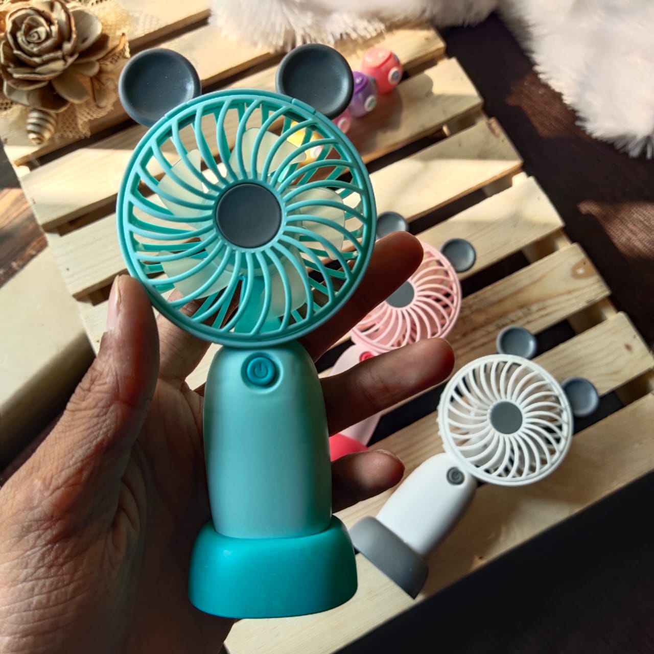 Portable Mickey Shaped Hand Fan